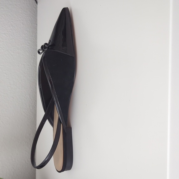 Ann Taylor Patent/Suede Black Slingback Flats- Size 7.5 - Picture 4 of 6